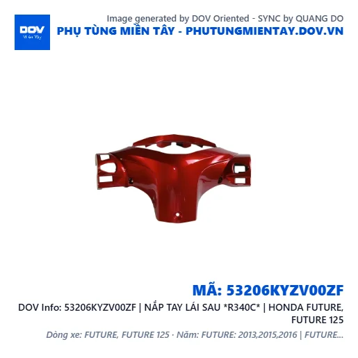 53206KYZV00ZF | NẮP TAY LÁI SAU *R340C* | HONDA FUTURE, FUTURE 125 — 53206KYZV00ZF