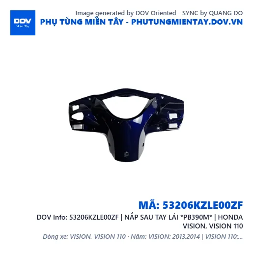 53206KZLE00ZF | NẮP SAU TAY LÁI *PB390M* | HONDA VISION, VISION 110 — 53206KZLE00ZF