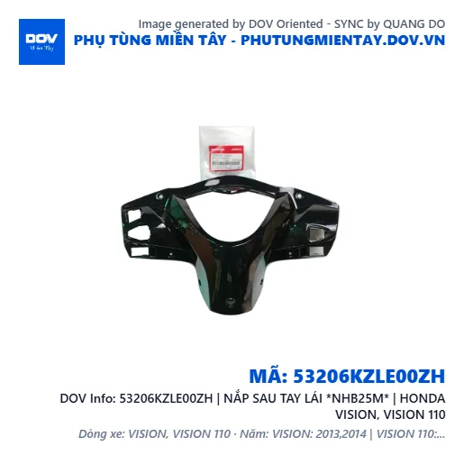 53206KZLE00ZH | NẮP SAU TAY LÁI *NHB25M* | HONDA VISION, VISION 110 — 53206KZLE00ZH