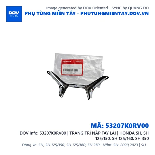 53207K0RV00 | TRANG TRÍ NẮP TAY LÁI | HONDA SH, SH 125/150, SH 125/160, SH 350 — 53207K0RV00