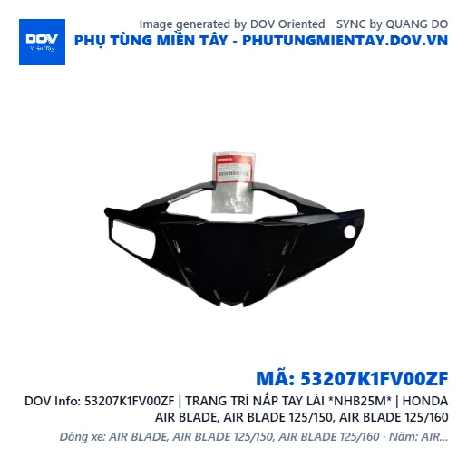 53207K1FV00ZF | TRANG TRÍ NẮP TAY LÁI *NHB25M* | HONDA AIR BLADE, AIR BLADE 125/150, AIR BLADE 125/160 — 53207K1FV00ZF