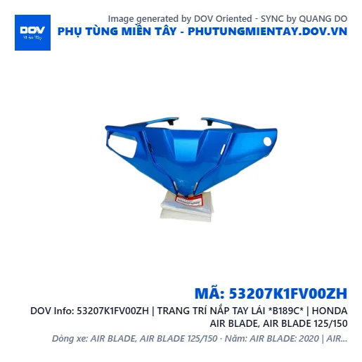 53207K1FV00ZH | TRANG TRÍ NẮP TAY LÁI *B189C* | HONDA AIR BLADE, AIR BLADE 125/150 — 53207K1FV00ZH