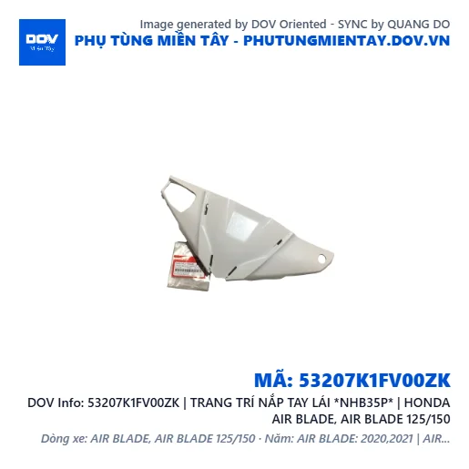 53207K1FV00ZK | TRANG TRÍ NẮP TAY LÁI *NHB35P* | HONDA AIR BLADE, AIR BLADE 125/150 — 53207K1FV00ZK