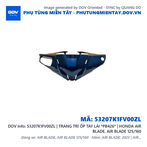 53207K1FV00ZL | TRANG TRÍ ỐP TAY LÁI *PB426* | HONDA AIR BLADE, AIR BLADE 125/160 — 53207K1FV00ZL