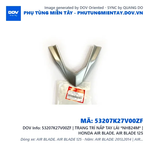 53207K27V00ZF | TRANG TRÍ NẮP TAY LÁI *NHB24M* | HONDA AIR BLADE, AIR BLADE 125 — 53207K27V00ZF