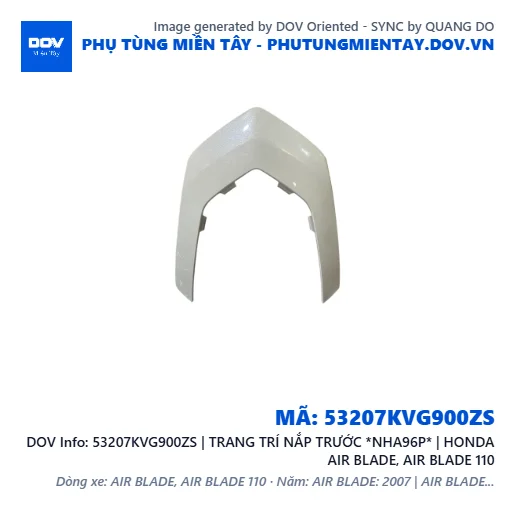 53207KVG900ZS | TRANG TRÍ NẮP TRƯỚC *NHA96P* | HONDA AIR BLADE, AIR BLADE 110 — 53207KVG900ZS