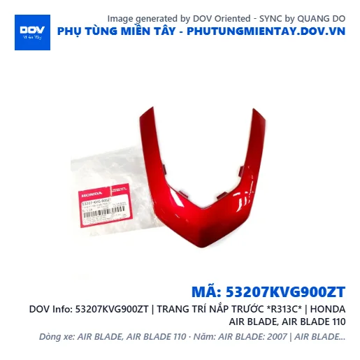 53207KVG900ZT | TRANG TRÍ NẮP TRƯỚC *R313C* | HONDA AIR BLADE, AIR BLADE 110 — 53207KVG900ZT