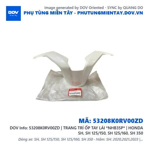 53208K0RV00ZD | TRANG TRÍ ỐP TAY LÁI *NHB35P* | HONDA SH, SH 125/150, SH 125/160, SH 350 — 53208K0RV00ZD