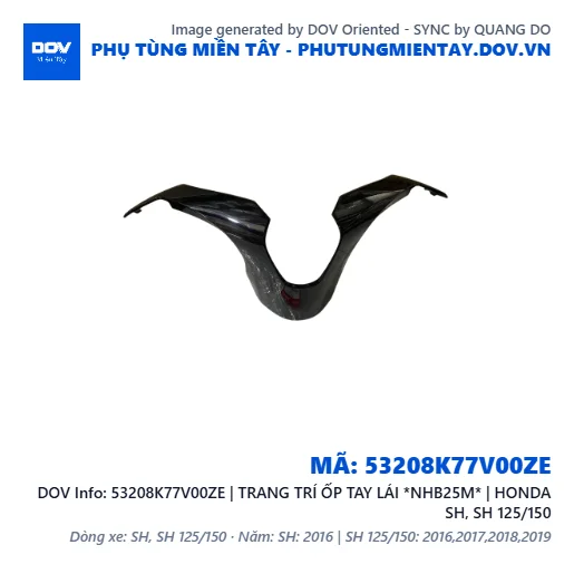 53208K77V00ZE | TRANG TRÍ ỐP TAY LÁI *NHB25M* | HONDA SH, SH 125/150 — 53208K77V00ZE
