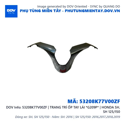 53208K77V00ZF | TRANG TRÍ ỐP TAY LÁI *G209P* | HONDA SH, SH 125/150 — 53208K77V00ZF