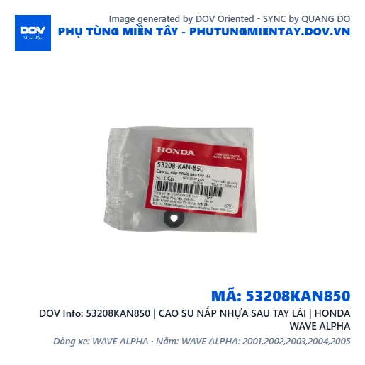 53208KAN850 | CAO SU NẮP NHỰA SAU TAY LÁI | HONDA WAVE ALPHA — 53208KAN850