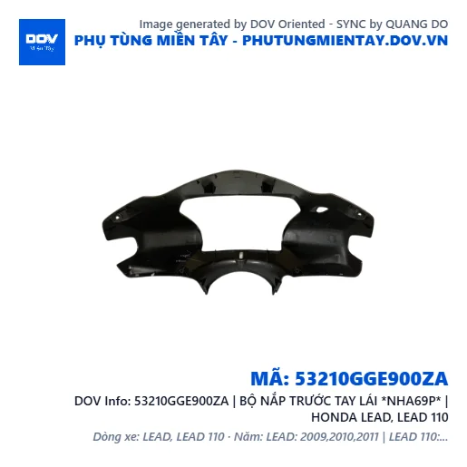 53210GGE900ZA | BỘ NẮP TRƯỚC TAY LÁI *NHA69P* | HONDA LEAD, LEAD 110 — 53210GGE900ZA