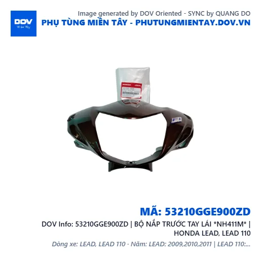 53210GGE900ZD | BỘ NẮP TRƯỚC TAY LÁI *NH411M* | HONDA LEAD, LEAD 110 — 53210GGE900ZD