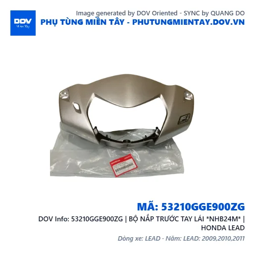 53210GGE900ZG | BỘ NẮP TRƯỚC TAY LÁI *NHB24M* | HONDA LEAD — 53210GGE900ZG