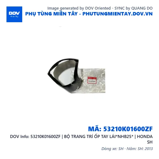 53210K01600ZF | BỘ TRANG TRÍ ỐP TAY LÁI*NHB25* | HONDA SH — 53210K01600ZF
