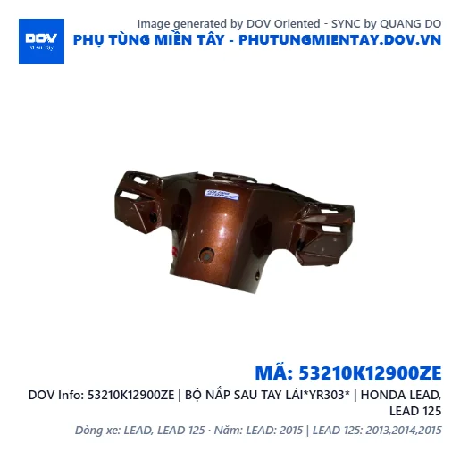 53210K12900ZE | BỘ NẮP SAU TAY LÁI*YR303* | HONDA LEAD, LEAD 125 — 53210K12900ZE