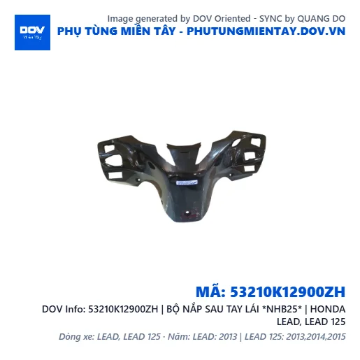 53210K12900ZH | BỘ NẮP SAU TAY LÁI *NHB25* | HONDA LEAD, LEAD 125 — 53210K12900ZH