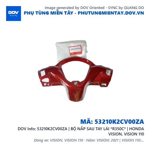 53210K2CV00ZA | BỘ NẮP SAU TAY LÁI *R350C* | HONDA VISION, VISION 110 — 53210K2CV00ZA