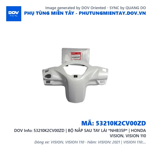 53210K2CV00ZD | BỘ NẮP SAU TAY LÁI *NHB35P* | HONDA VISION, VISION 110 — 53210K2CV00ZD