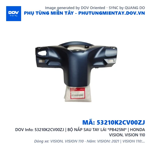 53210K2CV00ZJ | BỘ NẮP SAU TAY LÁI *PB425M* | HONDA VISION, VISION 110 — 53210K2CV00ZJ