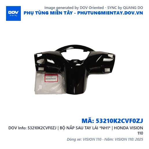 53210K2CVF0ZJ | BỘ NẮP SAU TAY LÁI *NH1* | HONDA VISION 110 — 53210K2CVF0ZJ