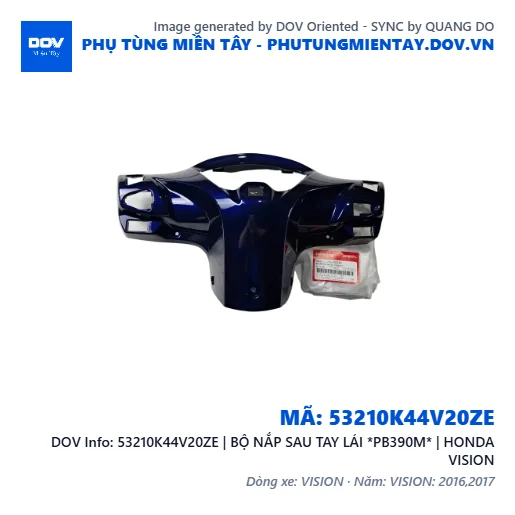 53210K44V20ZE | BỘ NẮP SAU TAY LÁI *PB390M* | HONDA VISION — 53210K44V20ZE