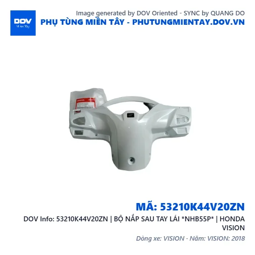53210K44V20ZN | BỘ NẮP SAU TAY LÁI *NHB55P* | HONDA VISION — 53210K44V20ZN