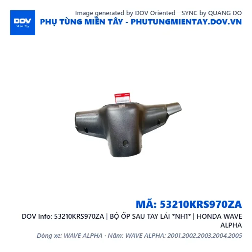 53210KRS970ZA | BỘ ỐP SAU TAY LÁI *NH1* | HONDA WAVE ALPHA — 53210KRS970ZA