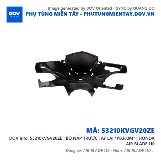 53210KVGV20ZE | BỘ NẮP TRƯỚC TAY LÁI *PB383M* | HONDA AIR BLADE 110 — 53210KVGV20ZE