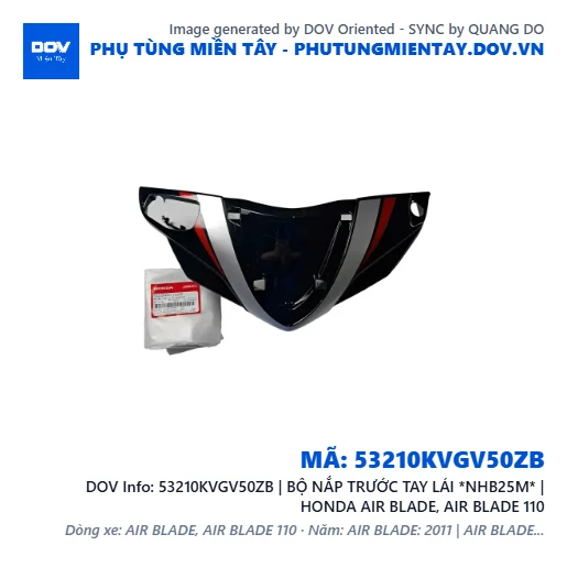 53210KVGV50ZB | BỘ NẮP TRƯỚC TAY LÁI *NHB25M* | HONDA AIR BLADE, AIR BLADE 110 — 53210KVGV50ZB