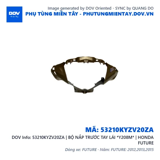 53210KYZV20ZA | BỘ NẮP TRƯỚC TAY LÁI *Y208M* | HONDA FUTURE — 53210KYZV20ZA