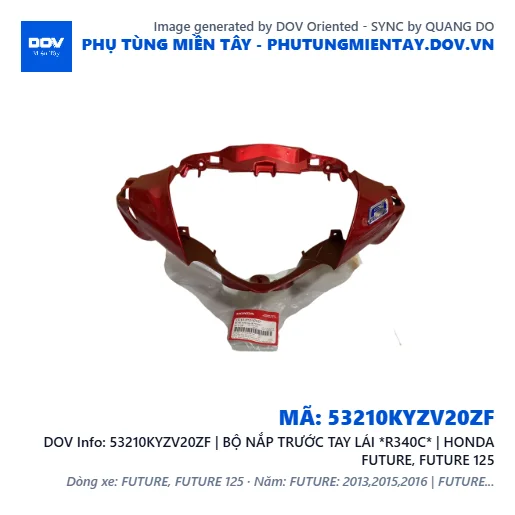 53210KYZV20ZF | BỘ NẮP TRƯỚC TAY LÁI *R340C* | HONDA FUTURE, FUTURE 125 — 53210KYZV20ZF