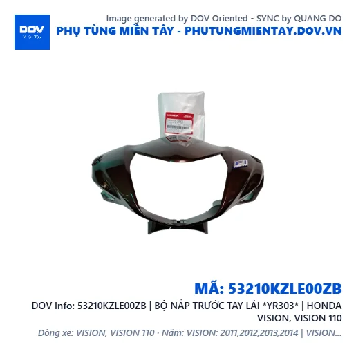 53210KZLE00ZB | BỘ NẮP TRƯỚC TAY LÁI *YR303* | HONDA VISION, VISION 110 — 53210KZLE00ZB