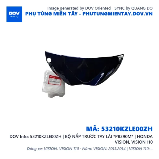 53210KZLE00ZH | BỘ NẮP TRƯỚC TAY LÁI *PB390M* | HONDA VISION, VISION 110 — 53210KZLE00ZH