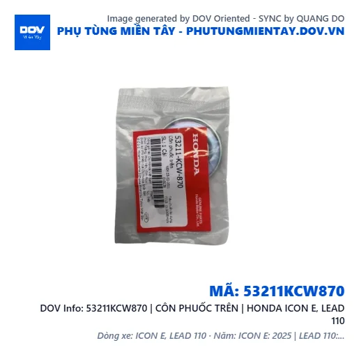 53211KCW870 | CÔN PHUỐC TRÊN | HONDA ICON E, LEAD 110 — 53211KCW870