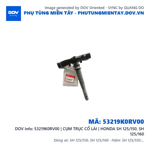 53219K0RV00 | CỤM TRỤC CỔ LÁI | HONDA SH 125/150, SH 125/160 — 53219K0RV00