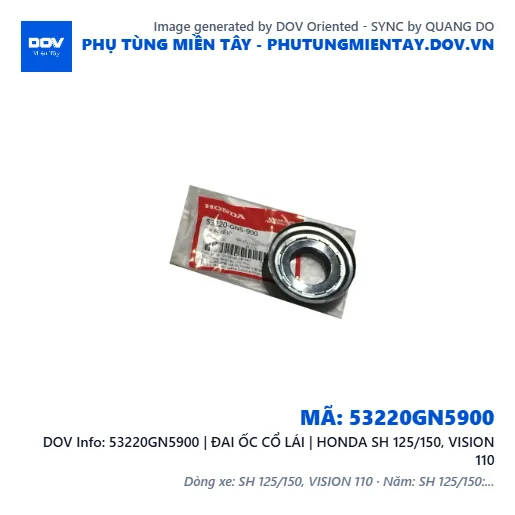 53220GN5900 | ĐAI ỐC CỔ LÁI | HONDA SH 125/150, VISION 110 — 53220GN5900