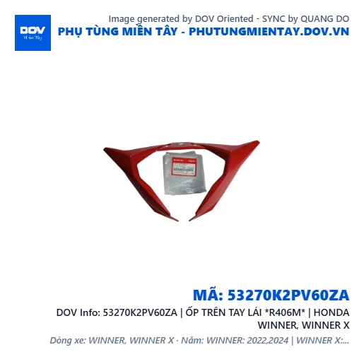 53270K2PV60ZA | ỐP TRÊN TAY LÁI *R406M* | HONDA WINNER, WINNER X — 53270K2PV60ZA
