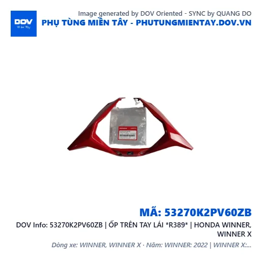 53270K2PV60ZB | ỐP TRÊN TAY LÁI *R389* | HONDA WINNER, WINNER X — 53270K2PV60ZB