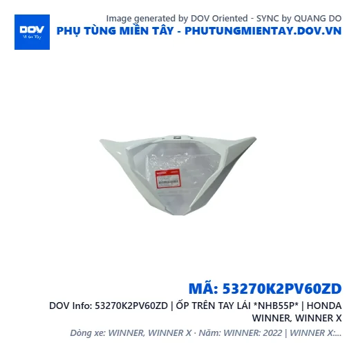 53270K2PV60ZD | ỐP TRÊN TAY LÁI *NHB55P* | HONDA WINNER, WINNER X — 53270K2PV60ZD