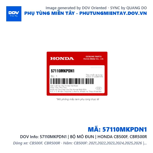 57110MKPDN1 | BỘ MÔ ĐUN | HONDA CB500F, CBR500R — 57110MKPDN1