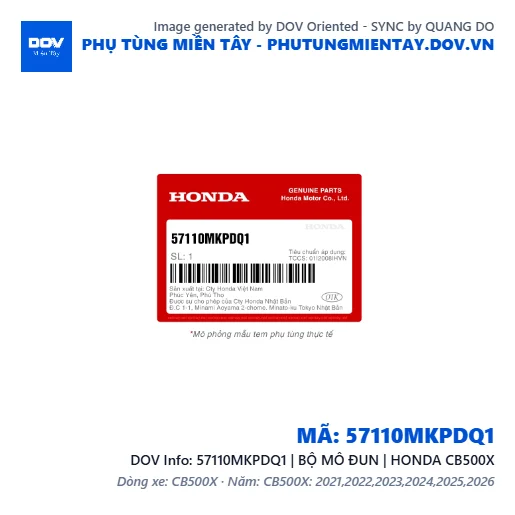 57110MKPDQ1 | BỘ MÔ ĐUN | HONDA CB500X — 57110MKPDQ1