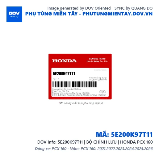 5E200K97T11 | BỘ CHỈNH LƯU | HONDA PCX 160 — 5E200K97T11