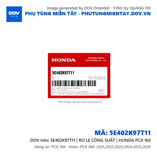 5E402K97T11 | RƠ LE CÔNG SUẤT | HONDA PCX 160 — 5E402K97T11