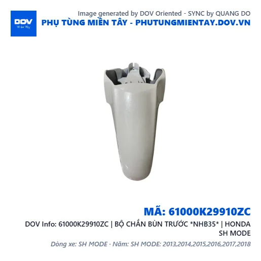 61000K29910ZC | BỘ CHẮN BÙN TRƯỚC *NHB35* | HONDA SH MODE — 61000K29910ZC