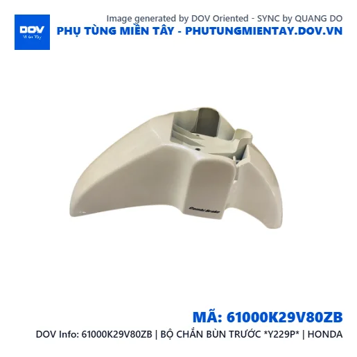 61000K29V80ZB | BỘ CHẮN BÙN TRƯỚC *Y229P* | HONDA — 61000K29V80ZB