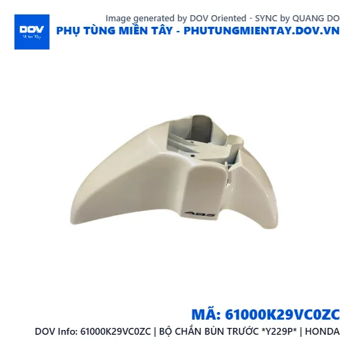 61000K29VC0ZC | BỘ CHẮN BÙN TRƯỚC *Y229P* | HONDA  — 61000K29VC0ZC