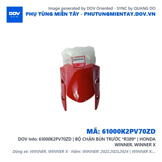 61000K2PV70ZD | BỘ CHẶN BÙN TRƯỚC *R389* | HONDA WINNER, WINNER X — 61000K2PV70ZD