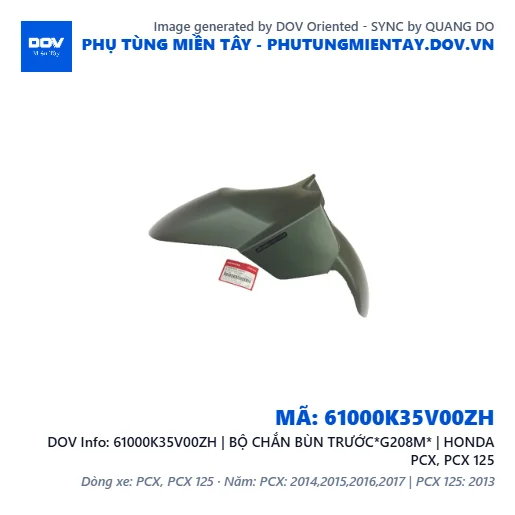 61000K35V00ZH | BỘ CHẮN BÙN TRƯỚC*G208M* | HONDA PCX, PCX 125 — 61000K35V00ZH
