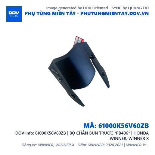 61000K56V60ZB | BỘ CHẮN BÙN TRƯỚC *PB406* | HONDA WINNER, WINNER X — 61000K56V60ZB